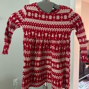 Old Navy Red and White Knit Dress